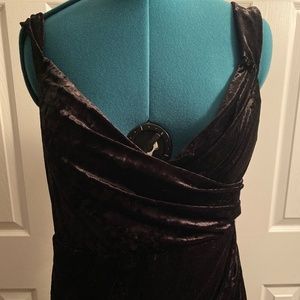 Black Suede Asymmetric Dress